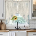 thumbnail image 6 of Blue Seahorse Coastal Swag Valances for Windows, Kitchen Curtains 36 Inch Length 2 Panels Set, Summer Beach Nautical Ocean Coral Vintage Short Curtains for Small Windows Cafe Curtains 28"x36", 6 of 8