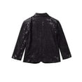 thumbnail image 2 of JanJean Boys' Blazer Suit Jacket One Button Weddings Party Dinner Prom Tuxedo Formal Shiny Sequins Black 8, 2 of 7