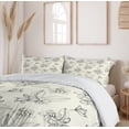 thumbnail image 6 of Ambesonne Floral Duvet Cover Sets, Vintage Romantic Orchids, 2-King, Cream Charcoal Grey, 6 of 7