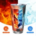 thumbnail image 6 of Fotbe Red And Blue Sky Dragon Pattern 20 oz Tumbler Stainless Steel Vacuum Insulated Coffee Ice Cup Double Wall Travel Flask Leak-proof Coffee Cup-Straw Three-piece Set, 6 of 8