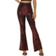 thumbnail image 1 of Pantalones de Lentejuelas Brillantes y Acampanados INSPIRE CHIC para Mujeres en Rojo, 1 of 6