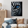 thumbnail image 2 of Designart "Eye Closeup Zebra II" Animals Zebra Metal Art Print, 2 of 5