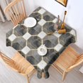 thumbnail image 2 of Gray White Gold Marble Pattern Square Tablecloth,Waterproof Square Table Cover,Wipeable Spillproof Washable Table Cover for Home Kitchen Party Decor 52"x52"(132x132cm), 2 of 6