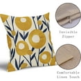 thumbnail image 4 of Navy Blue Yellow Floral Pillow Covers 20x20 Set of 2 Spring Boho Rustic Art Flower Decorative Throw Pillow Cases Outdoor Farmhouse Decor for Sofa Couch Bed, 4 of 6