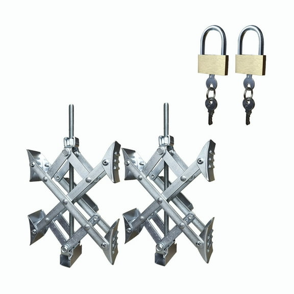 Dawot Wheel Stabilizer, RV Tire Stabilizers X-Shaped Wheel Chock Stabilizer, for Campers Travel Trailers Trucks, Spaced 10.5inch Apart 2Pack