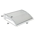 thumbnail image 4 of Veryke 40"30" Polycarbonate ABS Transparent Bracket Door/ Window Awnings for Patios, Outdoor Awning, Sun Shade Awning for UV Rain Snow Protection, Awnings for Windows (Aluminum Fixing Bars), 4 of 5
