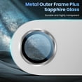 thumbnail image 4 of [2 Pack] Hionly Compatible with iPhone Air Camera Lens Protector - [Not Easy to Break][Strong Adsorption][Case-Friendly] Metal Tempered Glass Rear Camera Screen Cover - White, 4 of 7