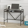 thumbnail image 7 of Evelyn&Zoe Baird Rectangular 36" Wide Desk with Metal Shelf in Blackened Bronze, 7 of 7