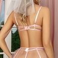 thumbnail image 4 of Gibobby Conjunto de lencería de encaje Lencería de Mujer de Encaje Sexy Mesh de Dormir Boudoir Outfits Lingerie Plus Size Body Lencería Conjunto De Lencería Sexy(Rosa, XG), 4 of 5