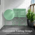 thumbnail image 6 of Best Choice Products 3-Piece Small Bistro Set, Folding Patio Furniture Set of 2 Chairs and Table - Sage, 6 of 9