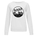 thumbnail image 4 of Nouveaux Hauts d'Été pour Femmes 2023 Chemises Col Rond Manches Longues Hauts Blouse Imprimée Coupe Décontractée Chandail en Molleton Oversize pour Femmes, 4 of 6