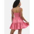 thumbnail image 5 of No Boundaries Fit and Flare Corset Dress with Bow Straps, Women's, 5 of 5