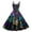 Turquoise, variant on JGNGSHN Mardi Gras Dress for Women Carnival Printed Fashion Spaghetti Strap Sleeveless Cocktail Dress Punk Vintage A-Line Swing Midi Dress