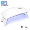 thumbnail image 1 of 6W Mini Nail Dryer Machine Portable 6 LED UV Manicure Lamp Home Use Nail Lamp For Drying Polish Varnish With USB Cable, 1 of 5