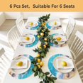 thumbnail image 5 of Coastal Beach Round 13 Inch Placemats Set of 8, Nautical Ocean Starfish Shells Sea Waves HeatResistant Non Slip Place Mats for Dining Table, Wipeable Braided Kitchen Table Mats for Housewarming, 5 of 9