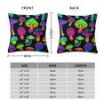 thumbnail image 2 of Pofeuu Bright Mushrooms Print Double-sided plush pillowcase Square Throw Pillow Covers Pillows Cover for Living Room Bedroom Sofa Couch Cushion Cover（No pillow core）-20"x20", 2 of 7