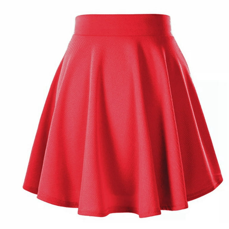 B91xZ Knee Length Skirts for Women Basic Casual Skirts A-Line Mini