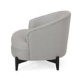thumbnail image 5 of Spaco Club Chair, Accent Chair, Modern Living Room Chair Arm Chair Barrel Chair with Legs and Padded Seat for Bedroom Reception Room, Gray, 5 of 11