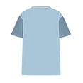 thumbnail image 3 of ylioge L-5X Plus Size T Shirts for Women Short Sleeve Button V Neck Tees Tops Womens Casual Color Block Loose Pullover Basic Active Tshirts Shirt, 3 of 4