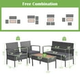 thumbnail image 2 of Gymax 8PCS Rattan Patio Conversation Furniture Set w/ Acacia Wood Tabletop & Cushions, 2 of 7
