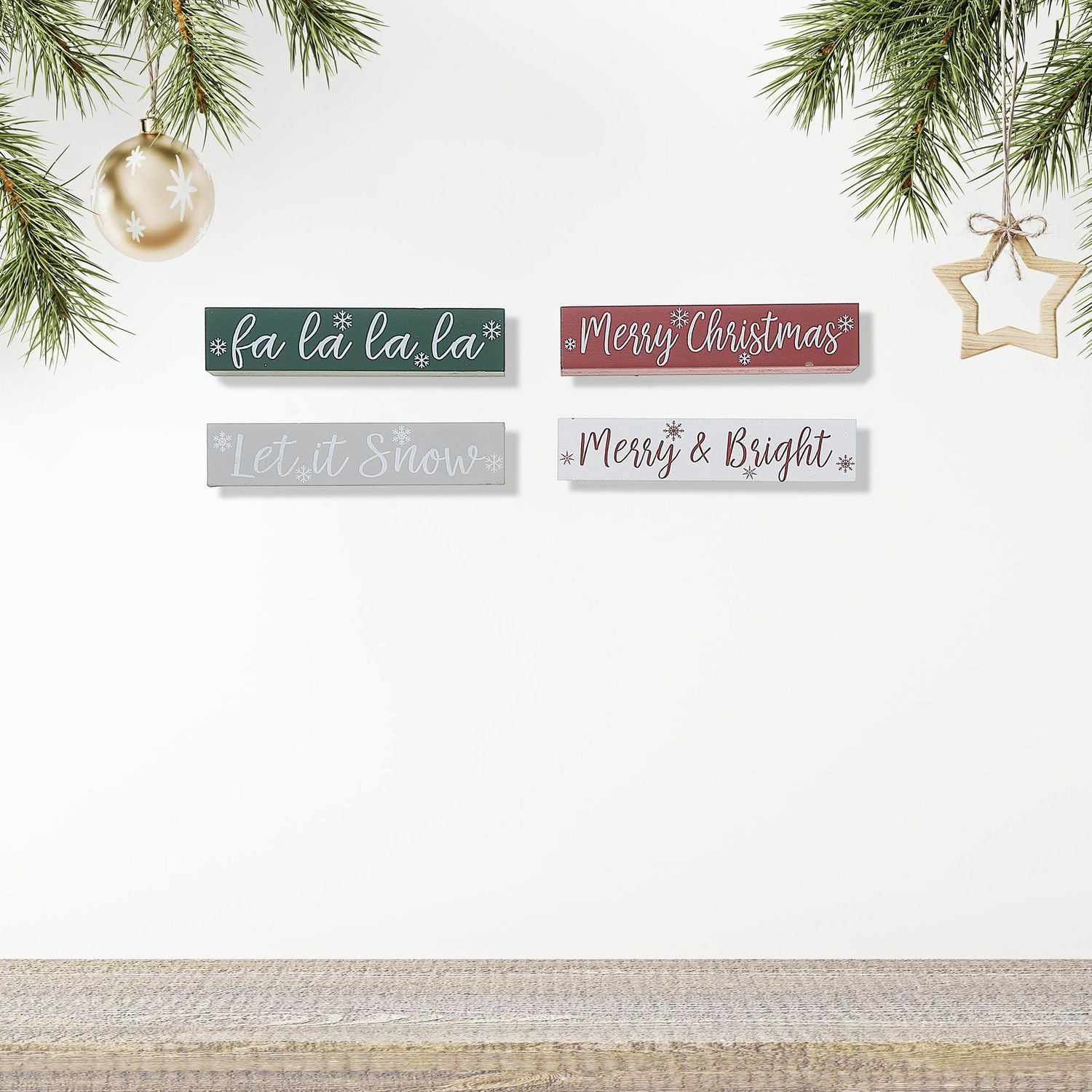 Rect. Table Block With Text - Set of 4