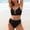 A107 Black, variant on High Waisted Bikini Sets for Women Striped Bow Tie Shoulder Straps Bikini Set Vintage Bathing Suit Tummy Control Full Coverage Summer Beach Swimwear M
