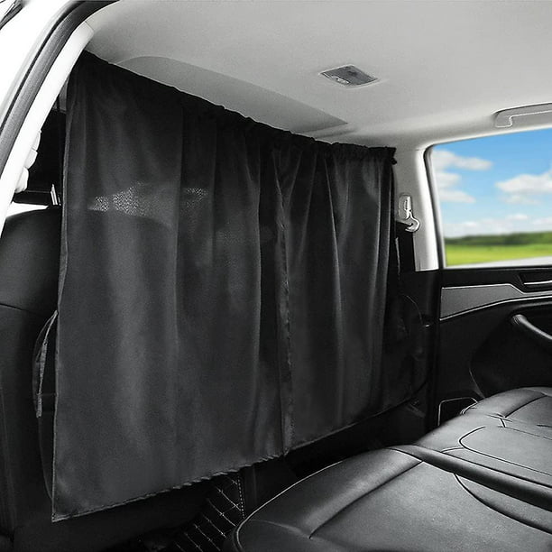 Rideaux séparateurs de voiture pare-soleil-intimité voyage sieste nuit  voiture Camping détachable Simple rideau (noir) 