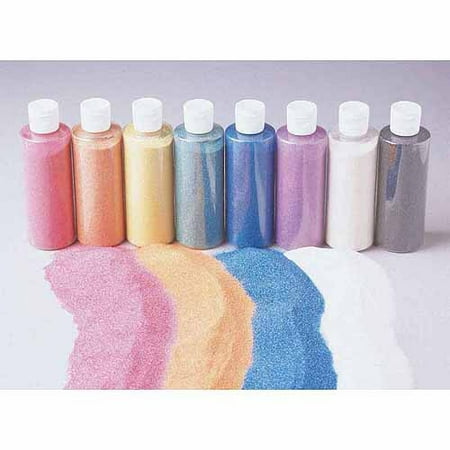 - School Smart Scenic Art Sand - 12 Ounce - Set of 8 - Assorted Colors