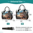 thumbnail image 2 of Cat Flowers and Sky Cooler Bag Lunch Bag Soft Cooler Cooling Tote Insulated Lunch Box for Adult Men Women, 2 of 6