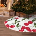 thumbnail image 5 of Rateoe Cherry Pattern Christmas Tree Skirt with Ties , Christmas Tree Decorations, Farmhouse Christmas Decor Xmas Holiday Decorations-30", 5 of 6
