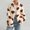 Khaki, variant on Women's Plush Heart Print Loose Long Sleeve Zipper Cardigan Jacket