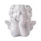 thumbnail image 1 of Estatua de ángel Hecha a mano Cabeza Cara con orificio de drenaje Florero de Blanco, 1 of 6
