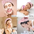 thumbnail image 5 of Spa Headband Wristband Set with Hair Clips – Puffy Makeup Headband for Women, Face Washing, Facial Mask, Shower Accessories, Gifts for Teen Girls, 5 of 8