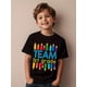thumbnail image 1 of Youngsters' 1st Grade Teacher & Students Funny Graphic T-Shirt - Colorful Pencils Design, Breathable Summer Casual Streetwear Tee for Boys & Girls, Perfect for School Events & Casual Atti, 1 of 5