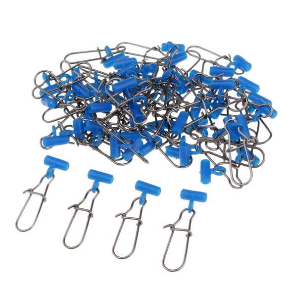 koolsoo 50Pcs ing Line Sinker Slider Sinker Slide with Stainless S Plastic Head + Snap