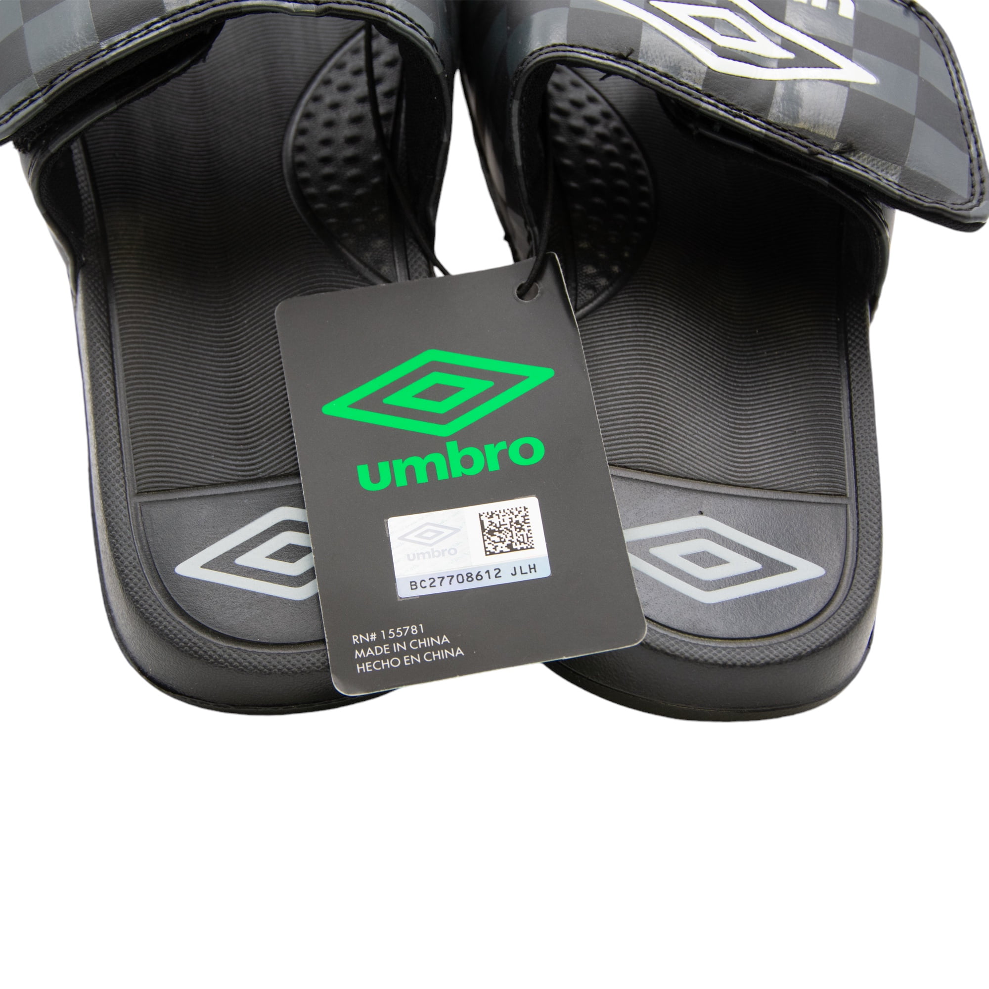 【UMBRO】 ★ SANDALS ★ LIGHT SHELL Umbro Slide Slip-On Sandal Black/Silver US Little Kid Size