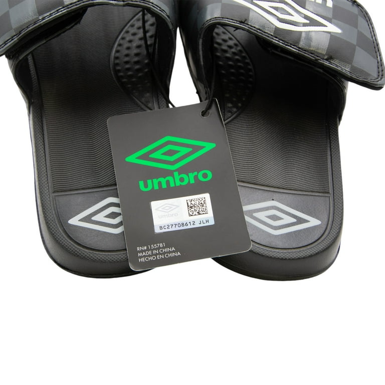 【UMBRO】 ★ SANDALS ★ LIGHT SHELL Umbro Slide Slip-On Sandal Black/Silver US Little Kid Size