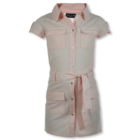 

Pink Velvet Girls Twill Shirt Dress - blush 3t (Toddler)