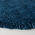 thumbnail image 3 of SAFAVIEH Fontana Jamie Solid Plush Shag Area Rug, Blue, 6'7" x 6'7" Round, 3 of 8