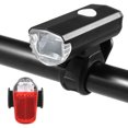 thumbnail image 2 of Luces de bicicleta recargables por USB para montar de noche, luz delantera superbrillante y juego de luces LED traseras para bicicleta, faro delantero para bicicleta, luz trasera, Negro esquí esquí Gafas de esquí, 2 of 5