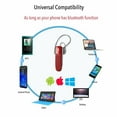 thumbnail image 4 of In Ear Mono Wireless Earpieces with Mic and Music for Razer Phone 2, Phone, Essential Phone, PH-1, Kyocera DuraForce Pro 2, (Red), 4 of 7