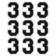 thumbnail image 1 of Parche bordado de número Uxcell de 2" número 3 (negro, paquete de 9), 1 of 6