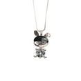 thumbnail image 2 of TISHITA Collier Pendentif en Strass en Forme de Lapin Mignon Rabbit Filles Enfants Or Gris, 2 of 8