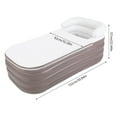 thumbnail image 5 of Miumaeov Foldable Inflatable Bathtub, Portable Standing Bathtub, Multifunctional Bathtub with Electric Air Bump for Shower Stall, RVs,Hhotels, Backyards, Decks, 50.84*32.28*22.44 inches (Pink), 5 of 15