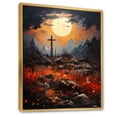 thumbnail image 2 of Designart "Hill Christianity Calvary art painting" Religion & Spirituality Floater Framed Wall Decor, 2 of 7