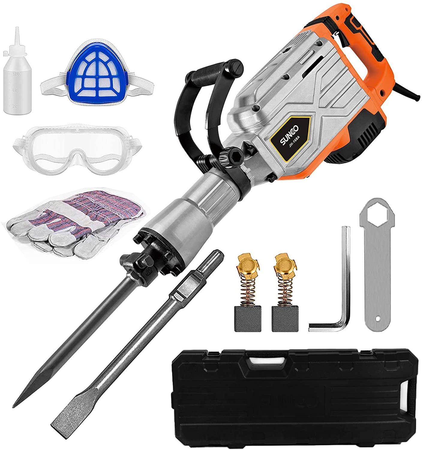 Buy SUNCOO 2200W Electric Demolition Hammer, 1900BPM Heavy Duty