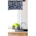 thumbnail image 3 of Ambesonne Navy Window Valance, Tangled Ocean Marine Theme, 42" x 12", Navy Blue and White, 3 of 3