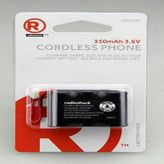 RadioShack 3.6V/350mAh NiCd Rechargeable Phone Battery  Replaces HHR-P303, 23-896