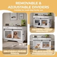 thumbnail image 3 of 47.2" Dog Crate with Dual Storage Drawers & Barn Door | Maximizes Space as Kennel, End Table & Organizer, 3 of 13