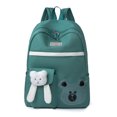 thumbnail image 1 of Bolsa Mochila de dibujos animados Mochila de oso para niñas Mochila linda para uso diario (Verde), 1 of 2